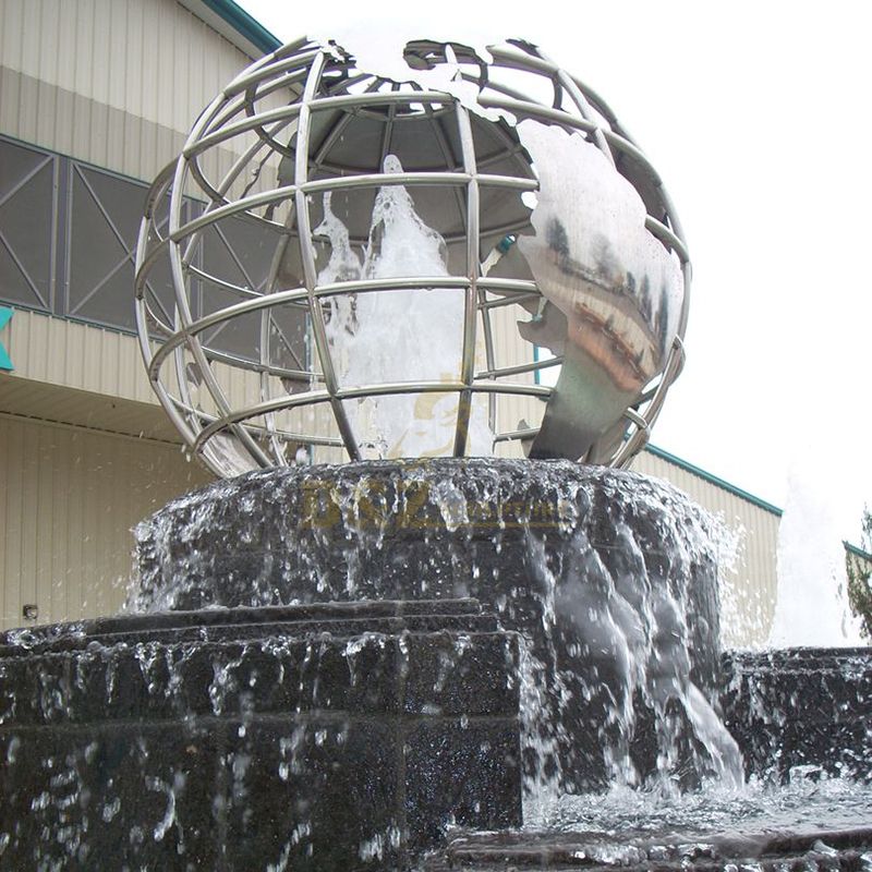 Garden Stainless Steel Globe Sculpture for sale