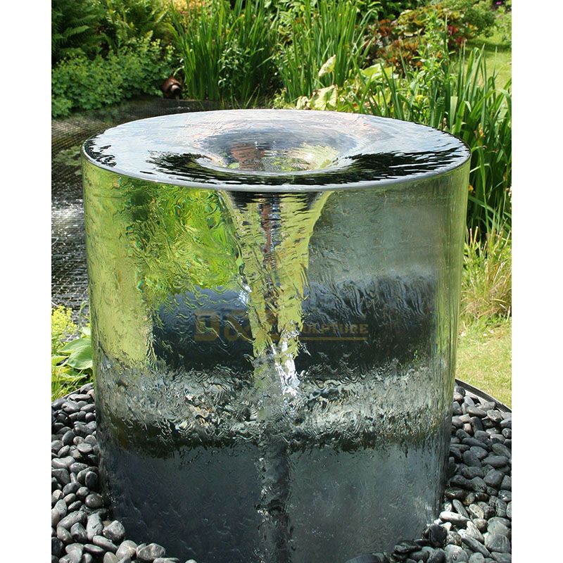 Handmade contemporary garden art stainless steel hollow fountains sculpture