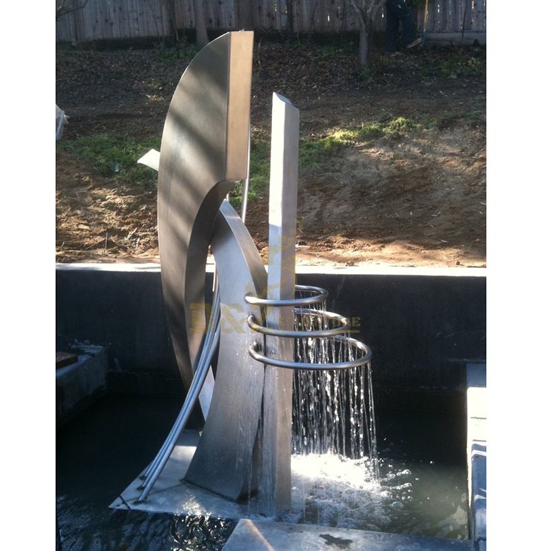 New Design Stainless Steel Water Fountain Sculpture