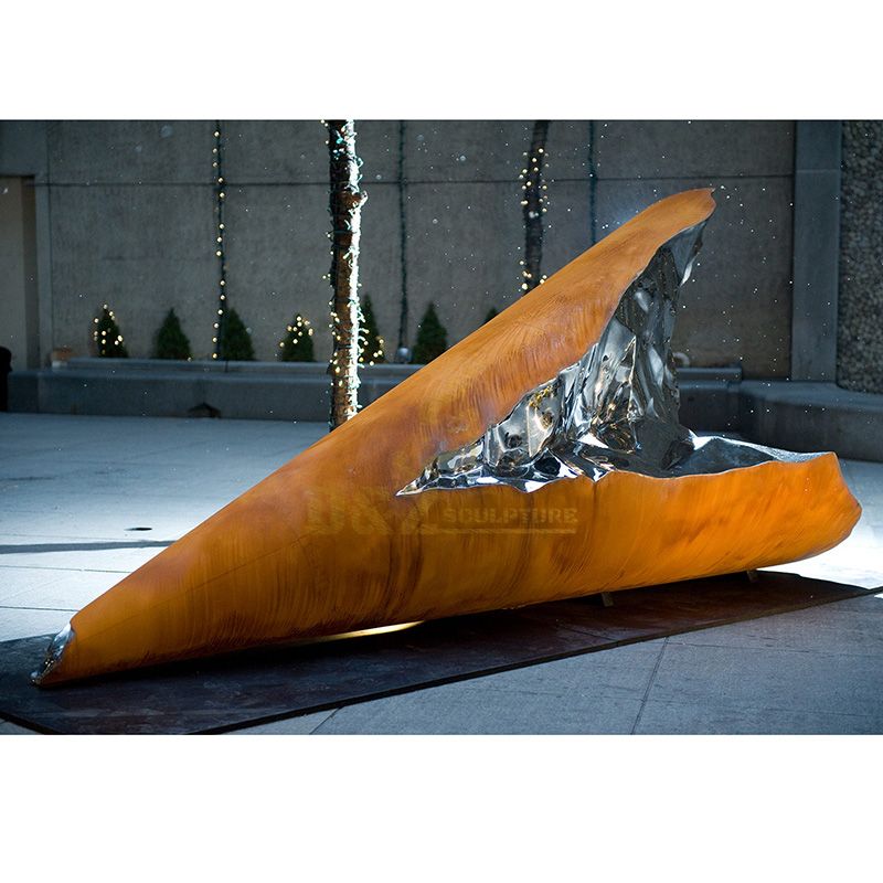 Outdoor large ice cream stainless steel corten steel sculpture