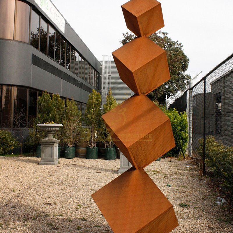 Popular Design garden corten steel geometric sculpture