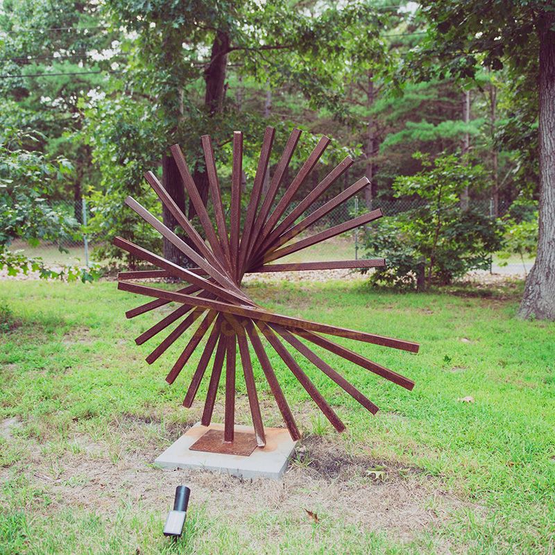 outdoor metal wire garden ornamental corten steel sculpture