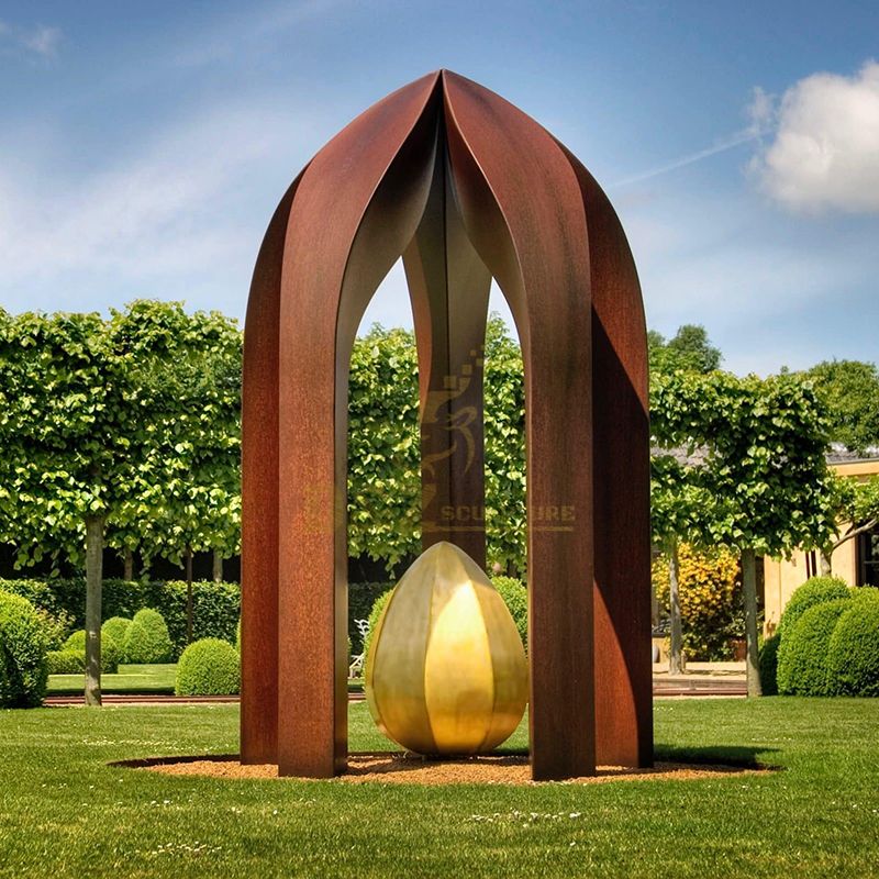 Park Decoration Metal Material Corten Steel Sculpture