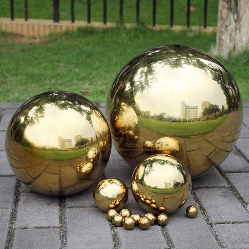 Garden Decor Large Metal Stainless Steel Sphere Hollow Ball Sculpture
