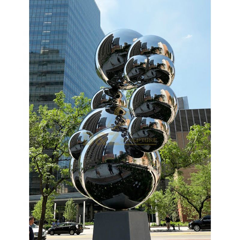 Modern Art Abstract Stainless Steel Ball Sculpture