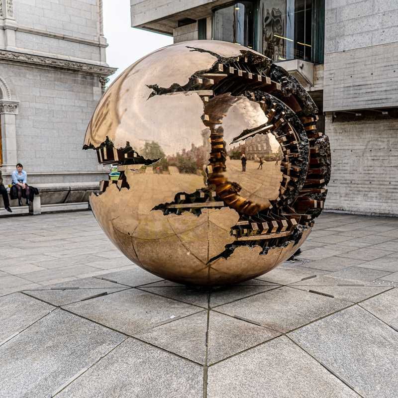 Large Outdoor Metal Stainless Steel Globe Earth Sculpture