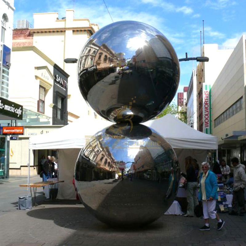 Factory Supply Stainless Steel Sculpture Outdoor Ball Statue