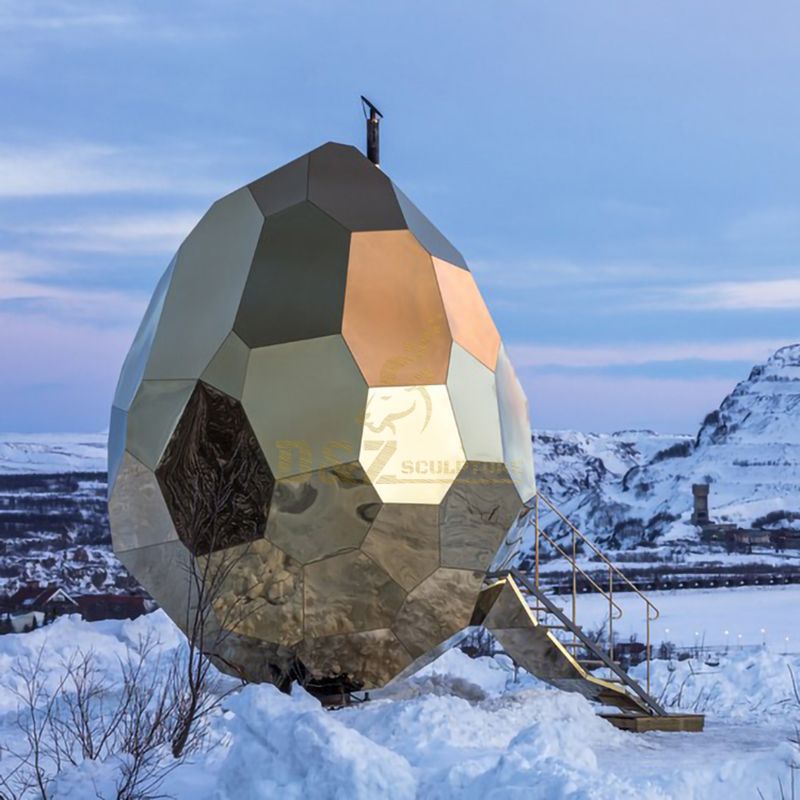 Mirror Outdoor Metal Mosaic Stainless Steel Ball Sculpture