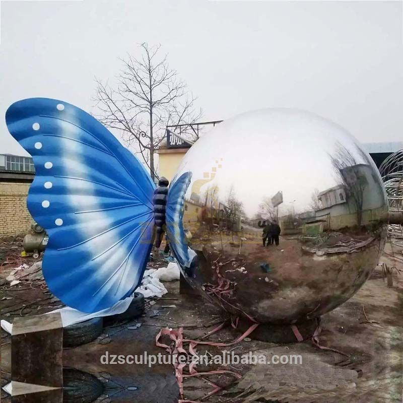 Hot Large Stainless Steel Hollow Balls Sculpture
