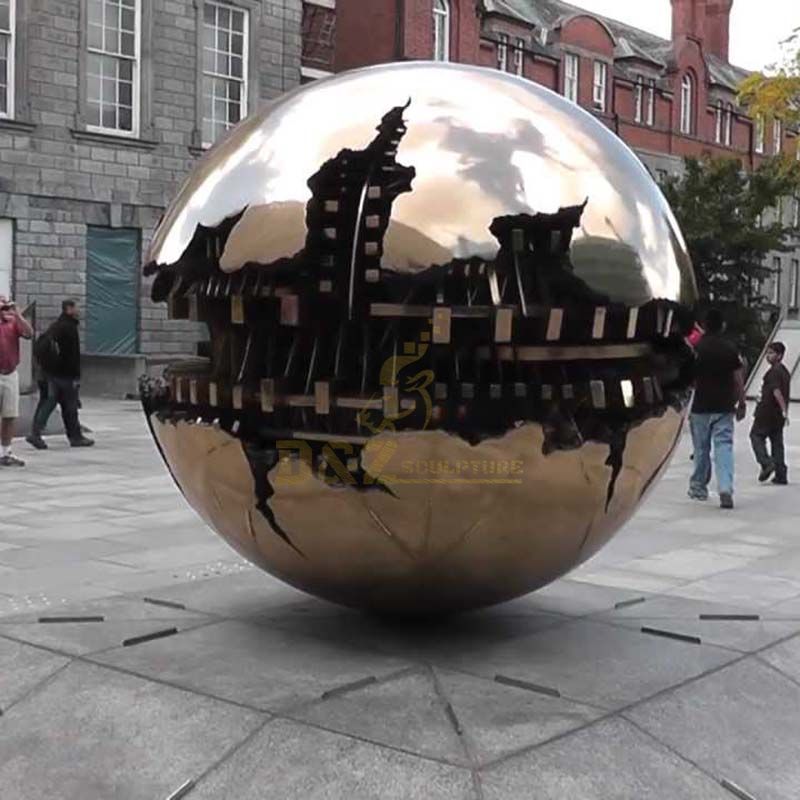 Modern Art Outdoor Stainless Steel Sculpture Hollow Ball