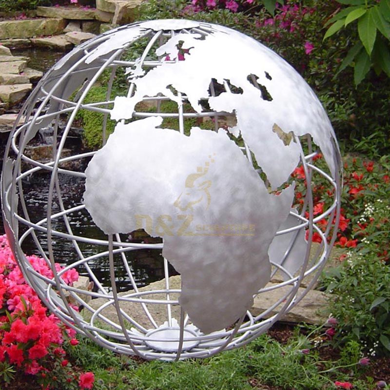 Large Outside Decoration Stainless Steel Globe Sculpture