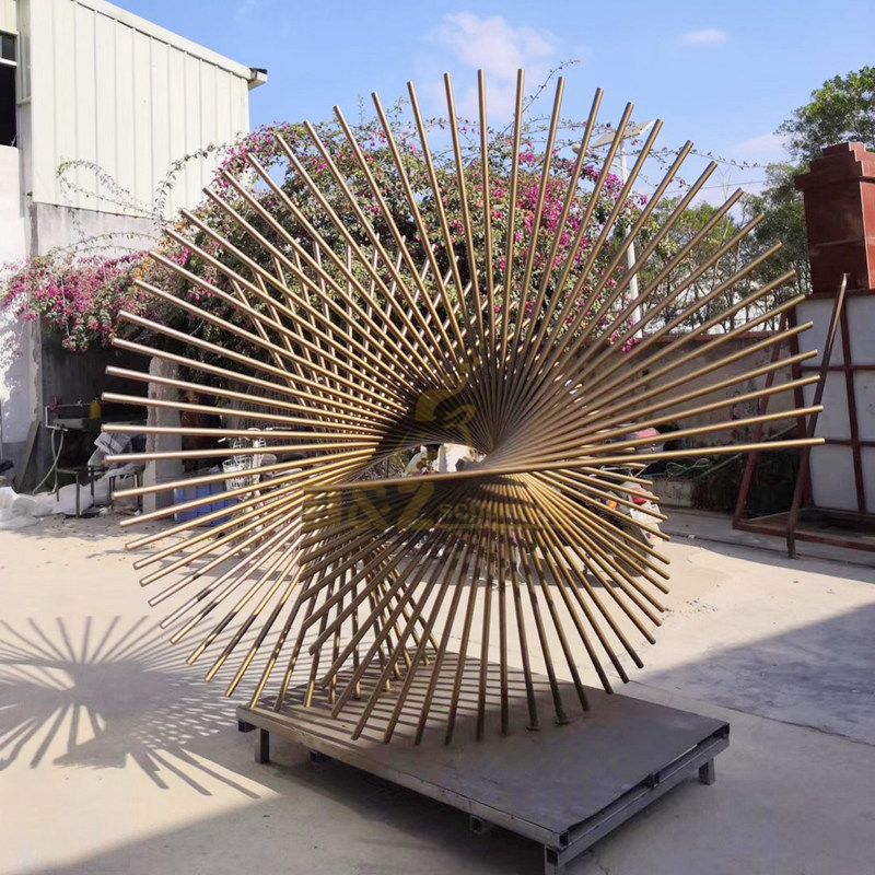 Large Outdoor Decorative Metal Sculpture Stainless Steel Circle Statue