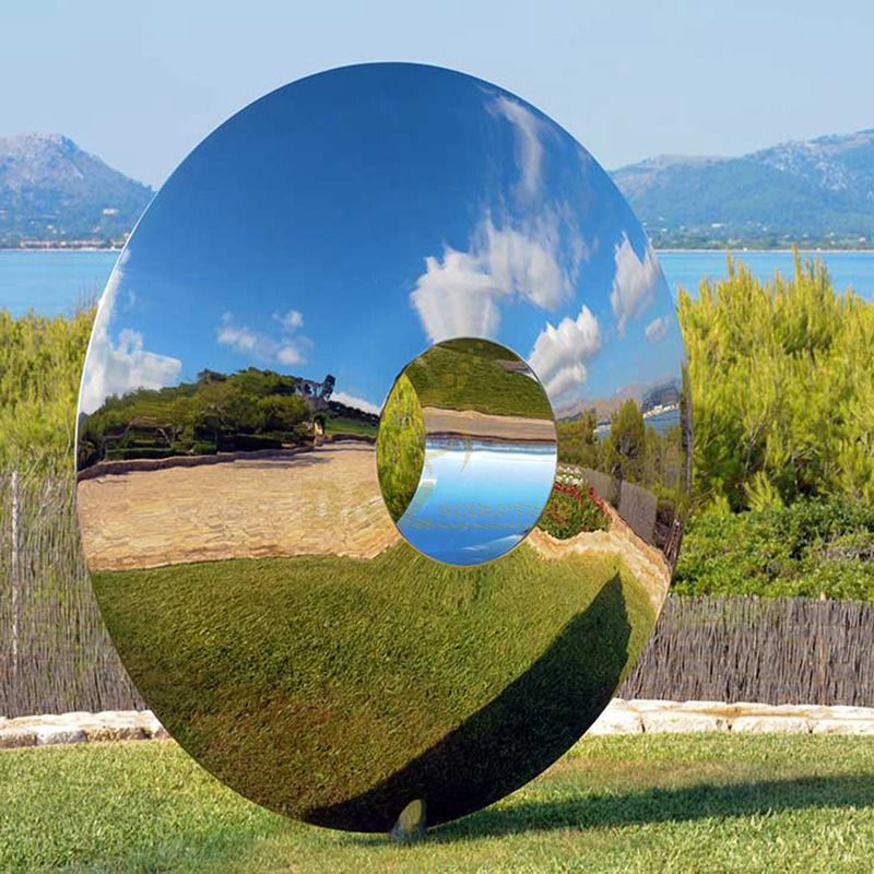 Outdoor Stainless Steel Mirror Sculpture Letter Statue