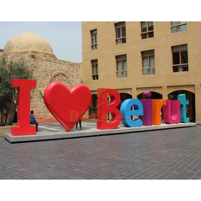 City Public Large Stainless Steel Letter Sculpture