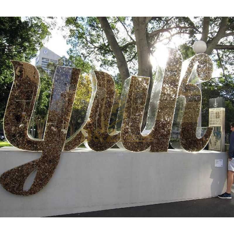 Outdoor Big Stainless Steel Art Letters Sculpture