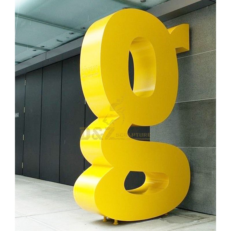 Stainless Steel Abstract Metal Letters Outdoor Sculpture