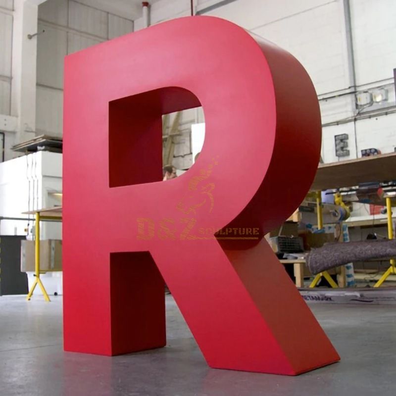 Beautiful Painted Metal Modern Stainless Steel Letter Sculpture