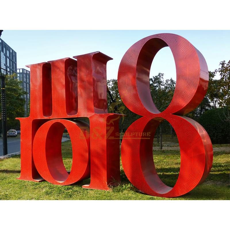 Stainless Steel Famous Garden Metal Art Letter Sculpture