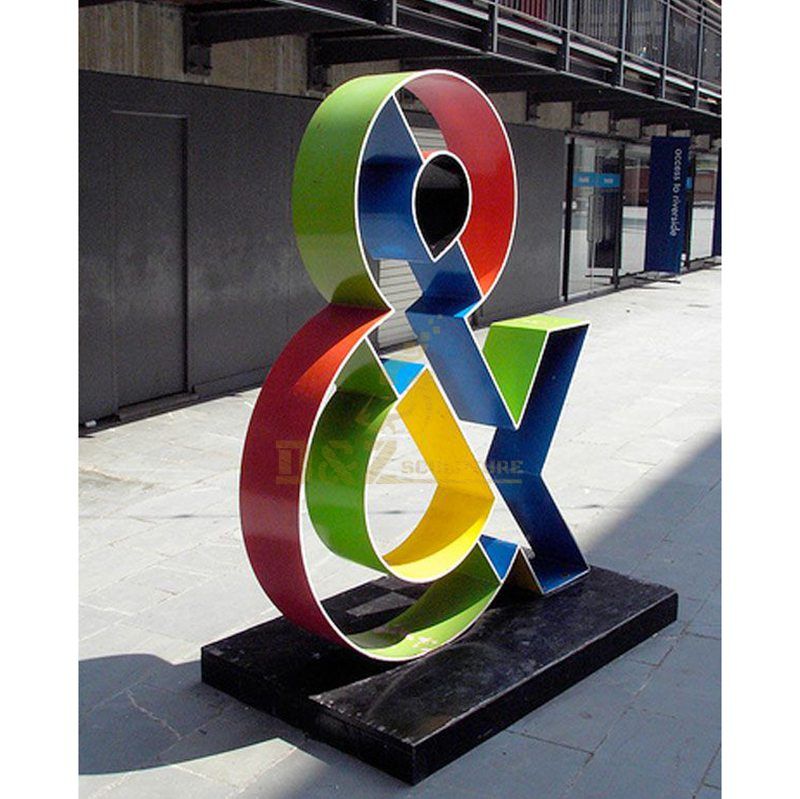 Colorful Large Size Stainless Steel Letter Sculpture