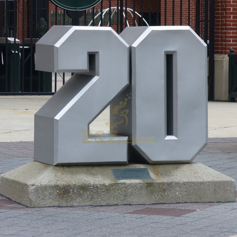 Colorful Modern Outdoor Stainless Steel Number Sculpture