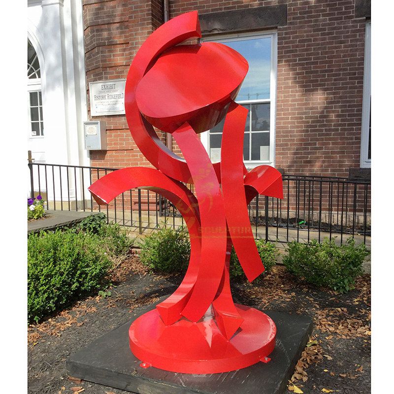 Garden Decor Metal Flying Bird Statue Stainless Steel Crane Sculpture