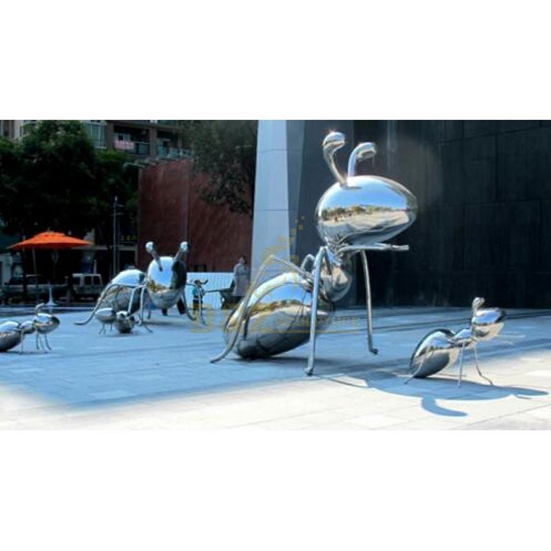 Outdoor Decoration Garden Stainless Steel Giant Ant Sculpture