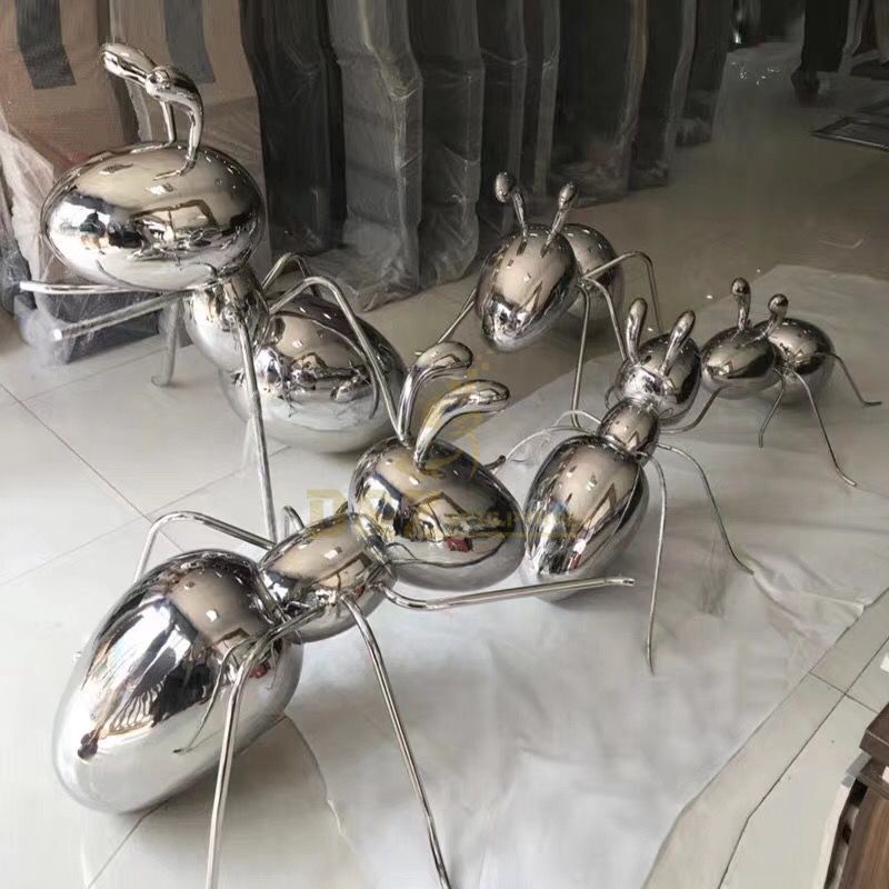 Outdoor Garden Animal Sculpture Huge Stainless Steel Ant Sculpture