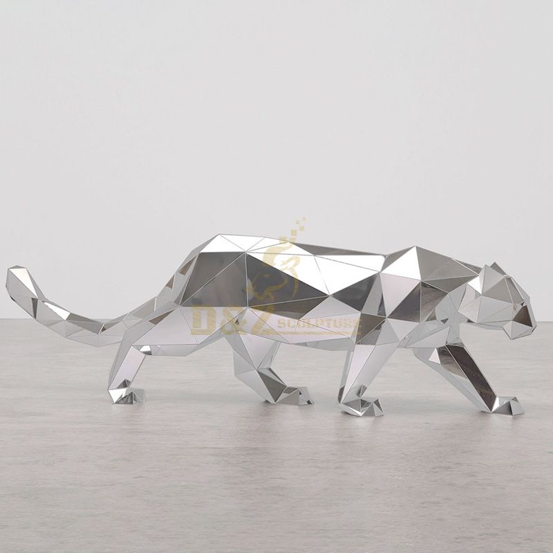 Outdoor Garden Leopard Sculpture Stainless Steel Supplier