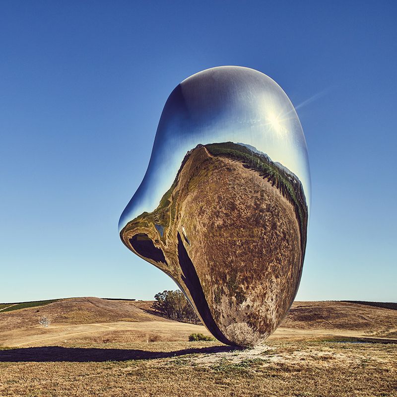 Stainless Steel Outdoor Polished Modern Rock Sculptures
