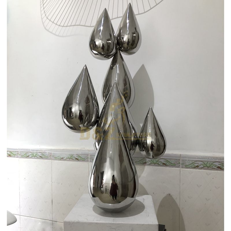 Large Water Drop Stainless Steel Sculpture To Decorative Outdoor