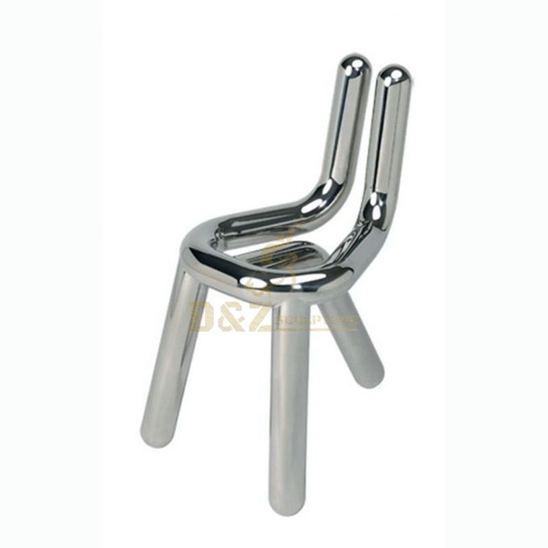 Modern Indoor Decoration Stainless Steel Abstract Chair Sculpture