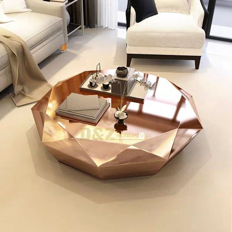 Contemporary Stainless Steel Coffee Table Sculptures