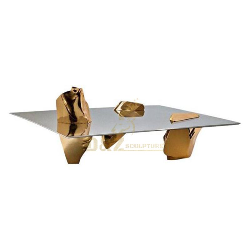 Indoor Decoration Stainless Steel Sculpture Coffee Table Statue