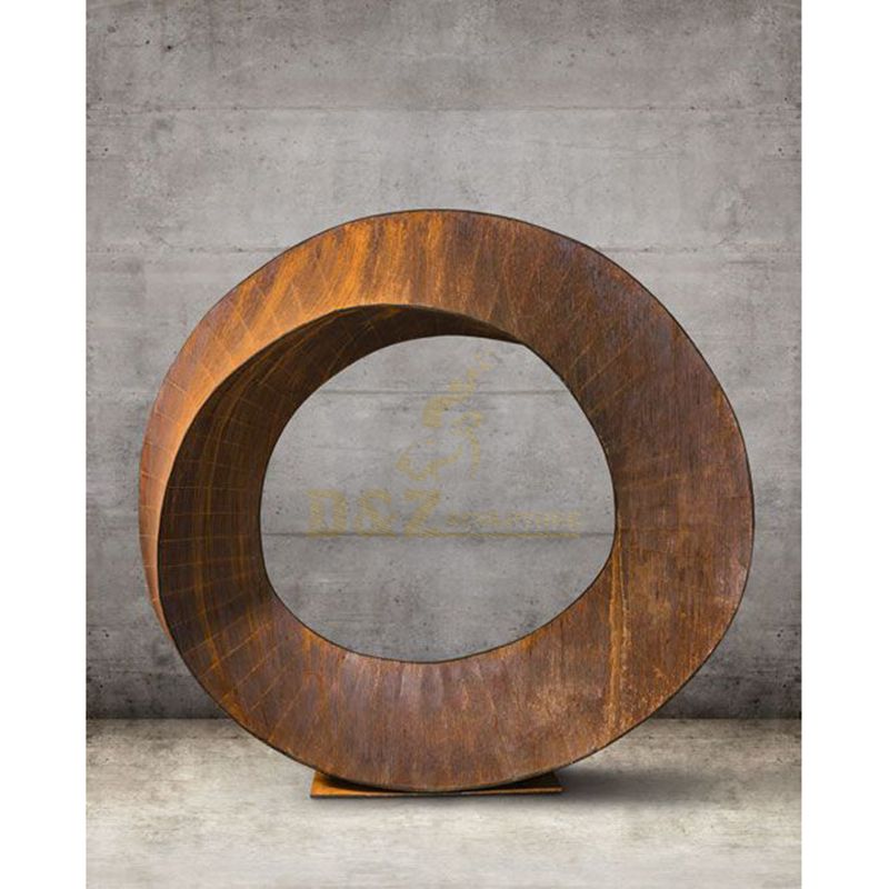 Large Outdoor Corten Steel Garden Ring Sculpture