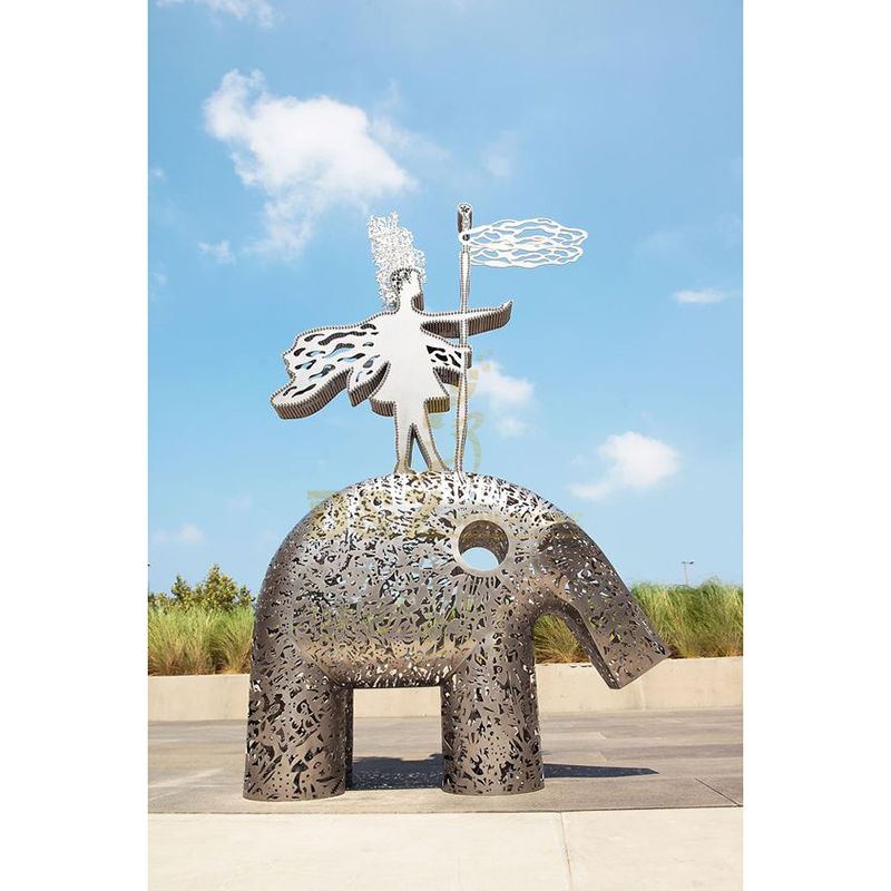 Hot Selling Stainless Steel Sculptures Of Walking Elephants
