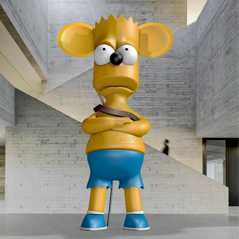 Simpson Giant Large Stainless Steel Cartoon Sculpture