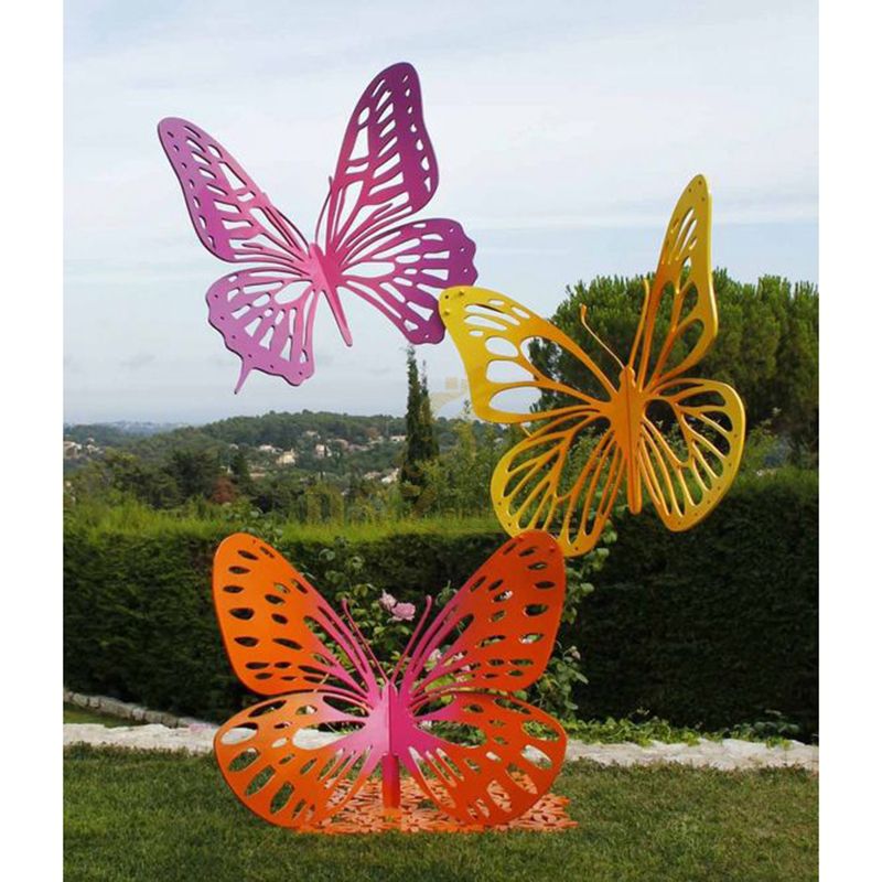 Outdoor Garden Large Stainless Steel Butterfly Metal Art Sculpture