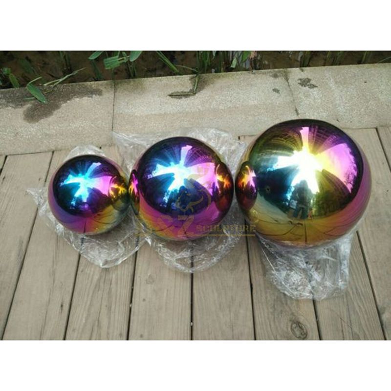 Large Colorful Stainless Steel Metal Ball Sculptures