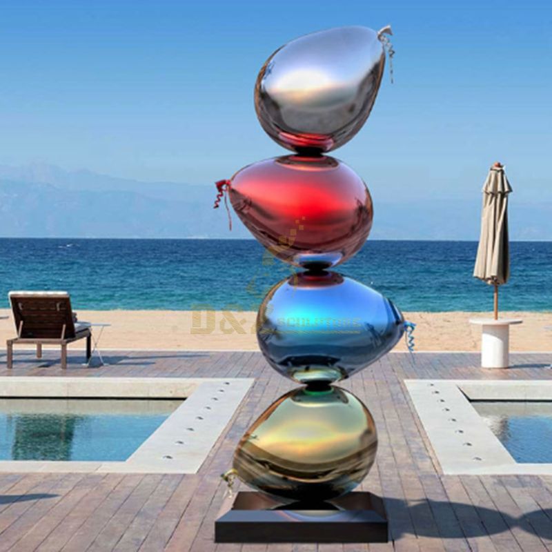 Abstract Stainless Steel Balloon Art Sculpture for Child
