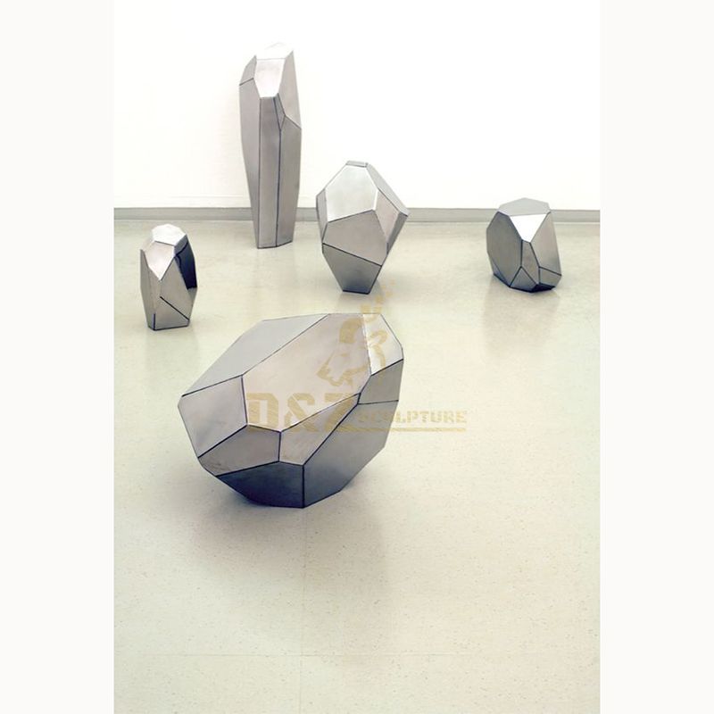 Outdoor Stainless Steel Cubic Geometry Sculpture