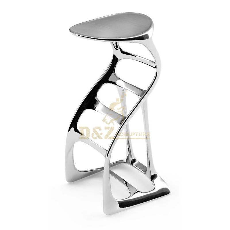 Home Decoration Stainless Steel Chair Sculpture With Mirror Finish