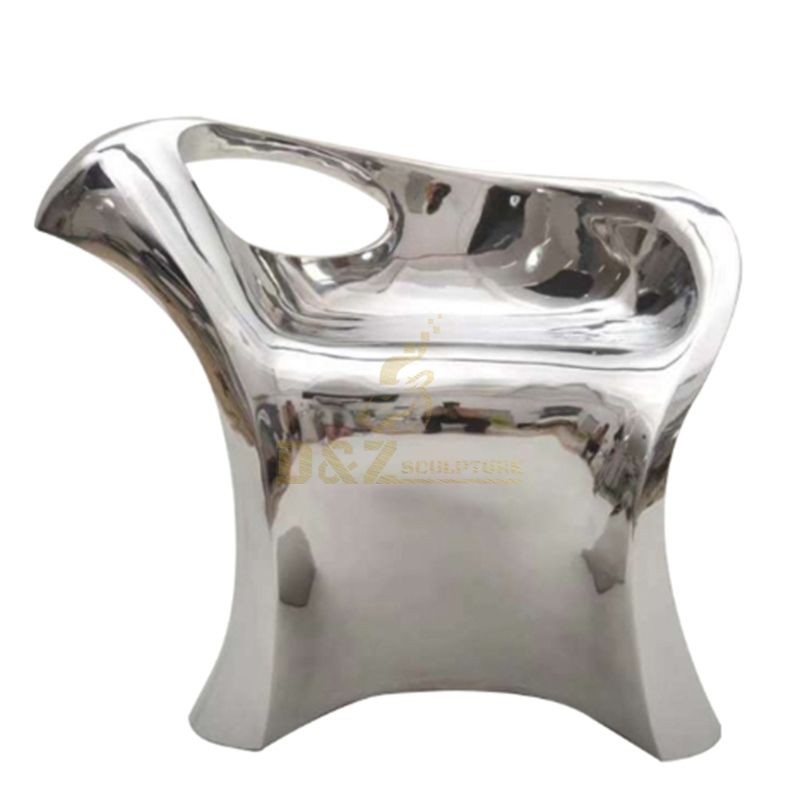 Metal Sculpture for Home Decor Stainless Steel Chair Sculpture