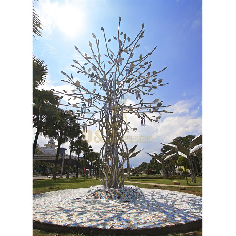 Park Modern Outside Stainless Steel Tree Sculpture