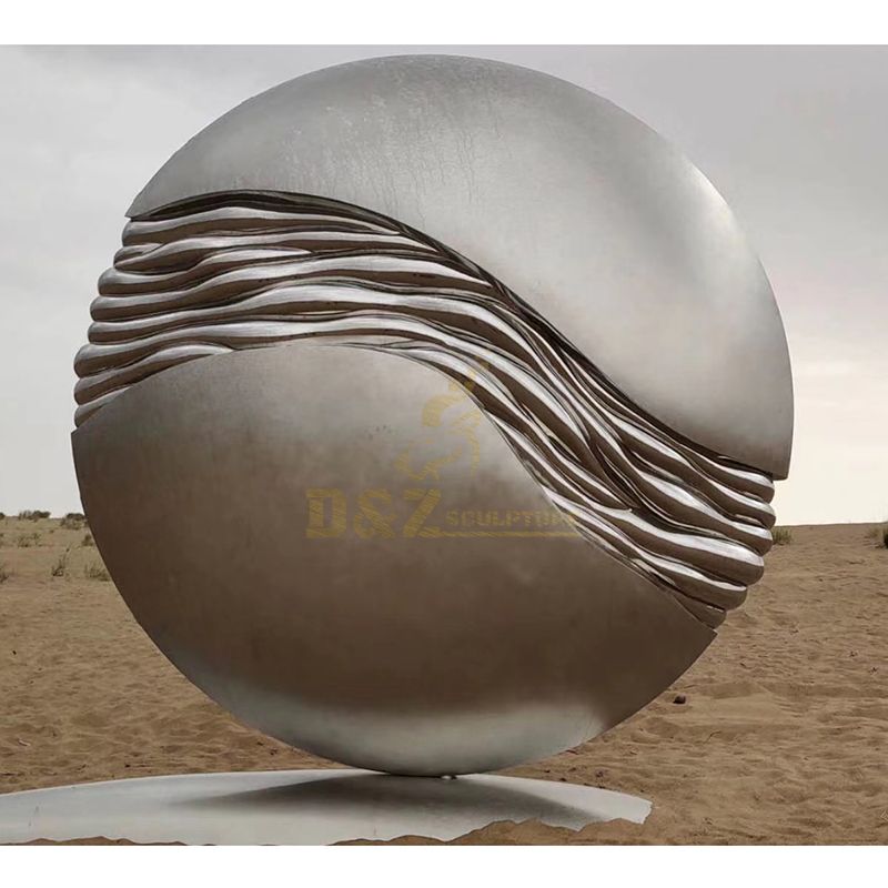 Large Metal Stainless Steel Sphere Hollow Ball Sculpture