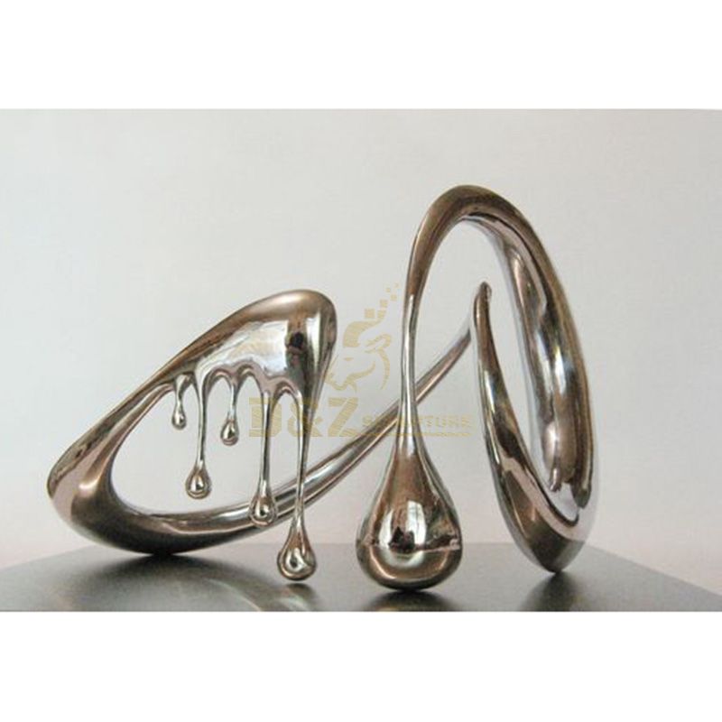 Custom Mirror Polished Stainless Steel Water Drop Sculpture