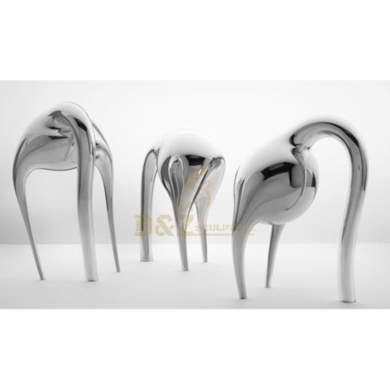 Mirror Polish Abstract Water Drop Stainless Steel Sculpture