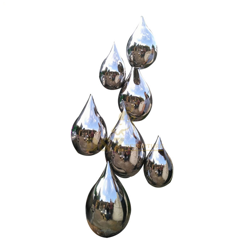 Stainless Steel sculpture water drop decorative metal sculpture