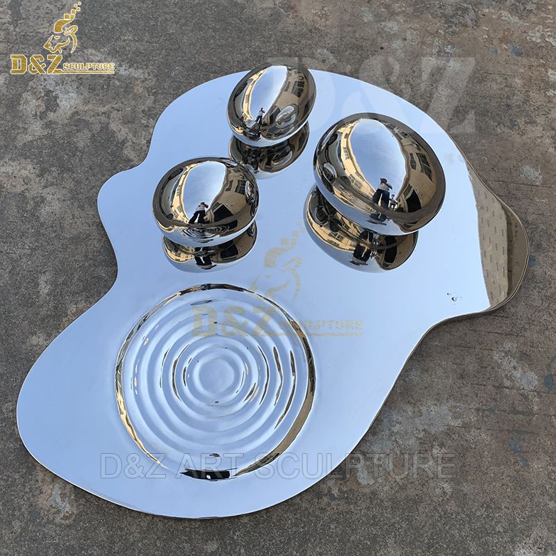 Mirror Stainless Steel Rock Art Sculpture For Garden