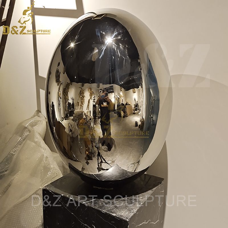 Customized Stainless Steel Mirror Egg Sculpture
