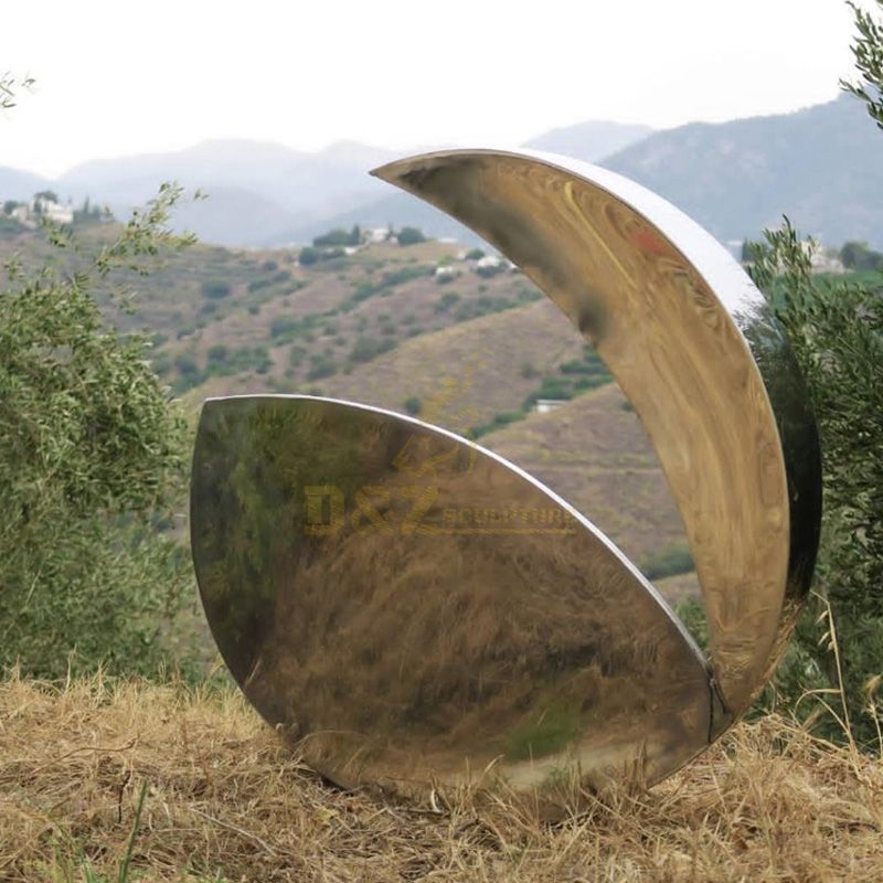 Garden Decoration Large Abstract Stainless Steel Circle Sculptures